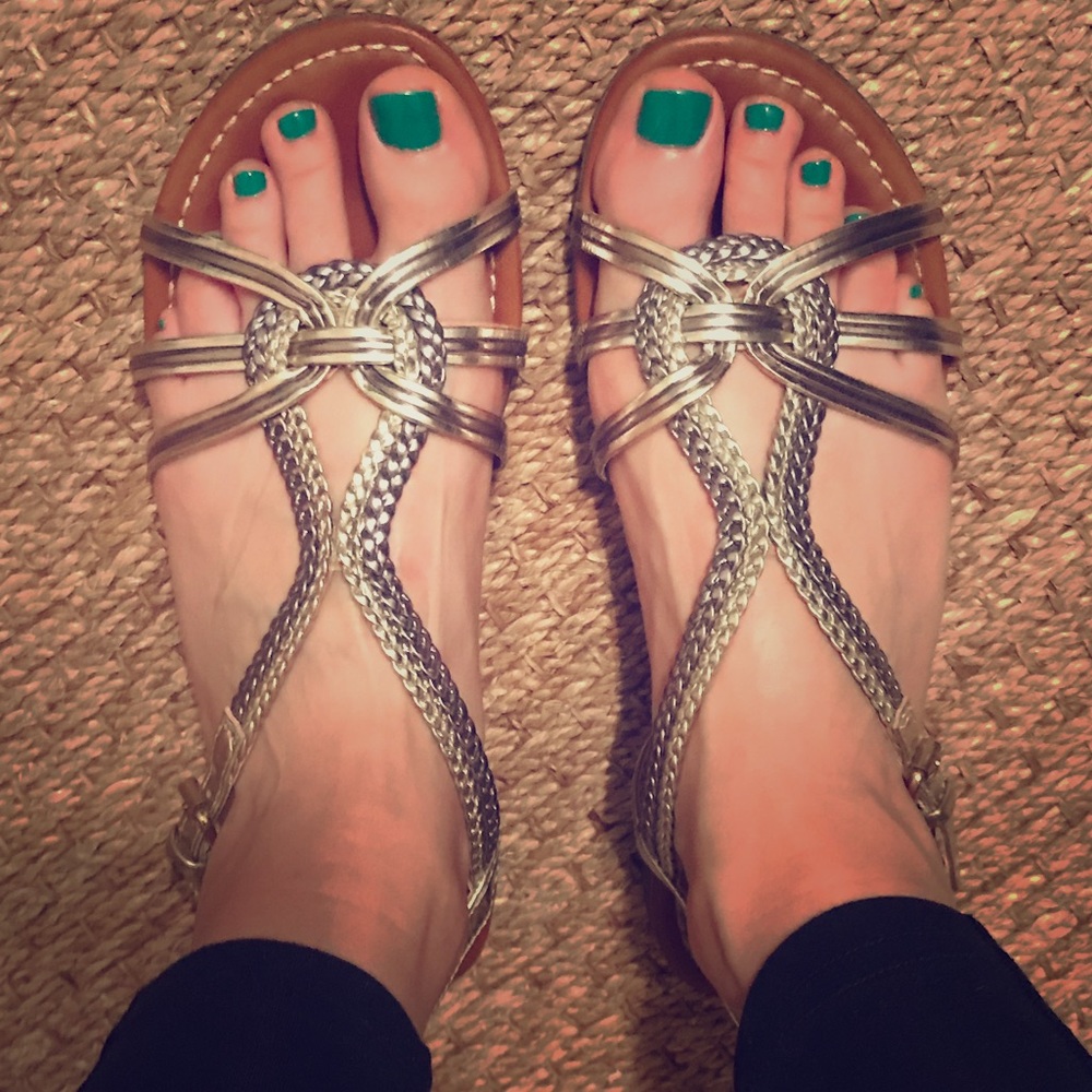 Metallic Grecian Sandals!